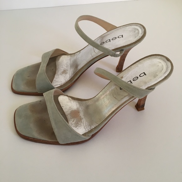 Bebe Blue Suede Sandals - Picture 3 of 4